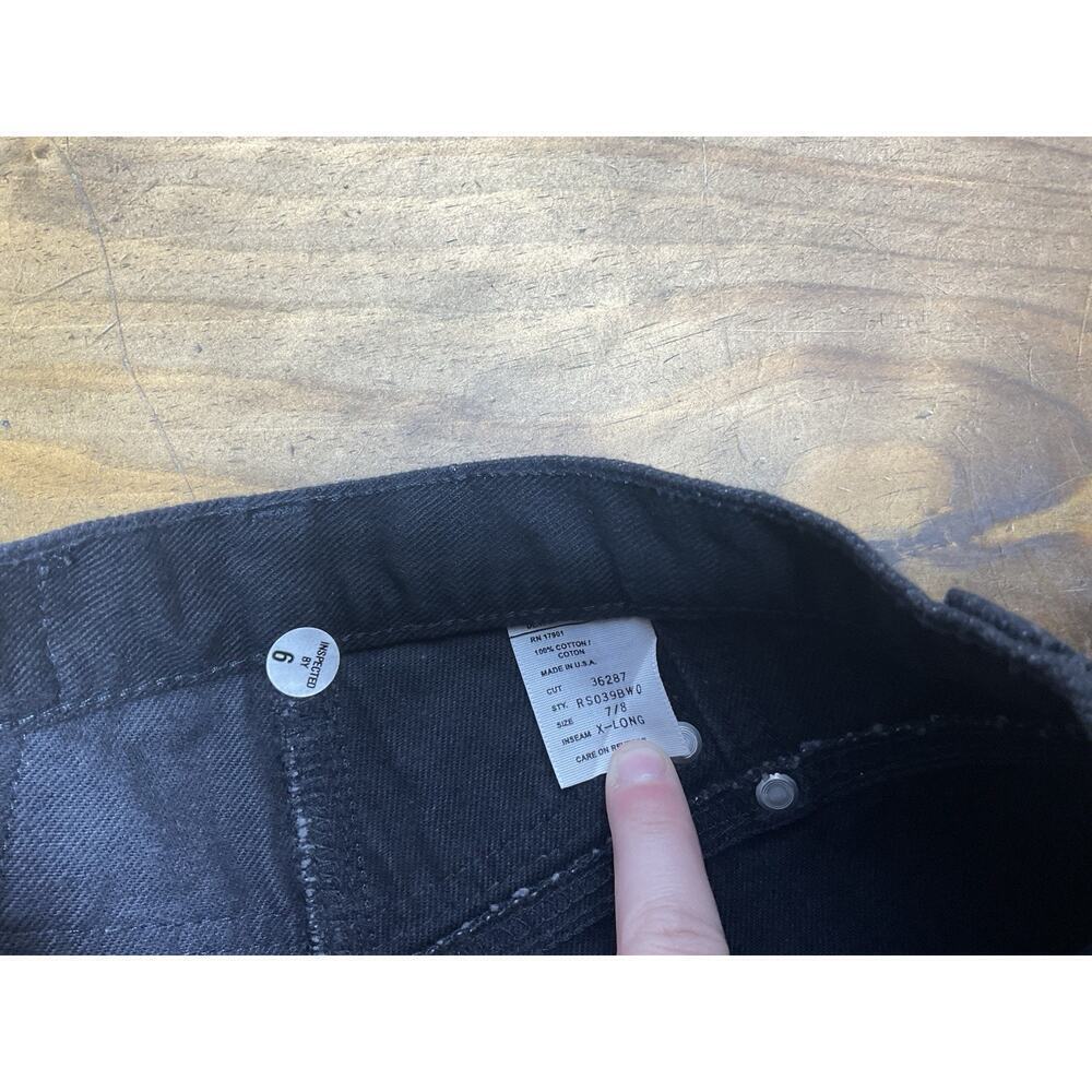 Vintage Rockies Western Mom High-waisted Bare Back Studded Black Jeans-7/8 XLong - Picture 5 of 10
